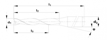 Preview: Flatfräser Ø 1,5 mm Schaft 3,0 mm Gesamtlänge 40 mm ohne Beschichtung 8299