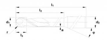 Ballfräser Ø 2,5 mm Schaft 3,0 mm Gesamtlänge 48 mm Z1 7274TT / T11