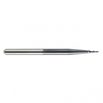 Ballfräser Ø 0,6 mm Schaft 3,0 mm Gesamtlänge 48 mm mit MT-Nitrid Beschichtung, konisch 7189