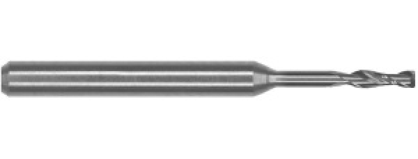 VHM Fräser Ø 1,5 mm Schaft 3,0 mm Gesamtlänge 48 mm ohne Diamant-Beschichtung mit Eckenradius 7802