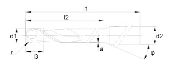 Ballfräser Ø 3,0 mm Schaft 6,0 mm Gesamtlänge 55 mm mit MT-Nitrid Beschichtung 7078