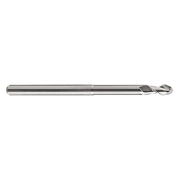 Ballfräser Ø 1,0 mm Schaft 6,0 mm Gesamtlänge 50 mm ohne Beschichtung Z2 8269